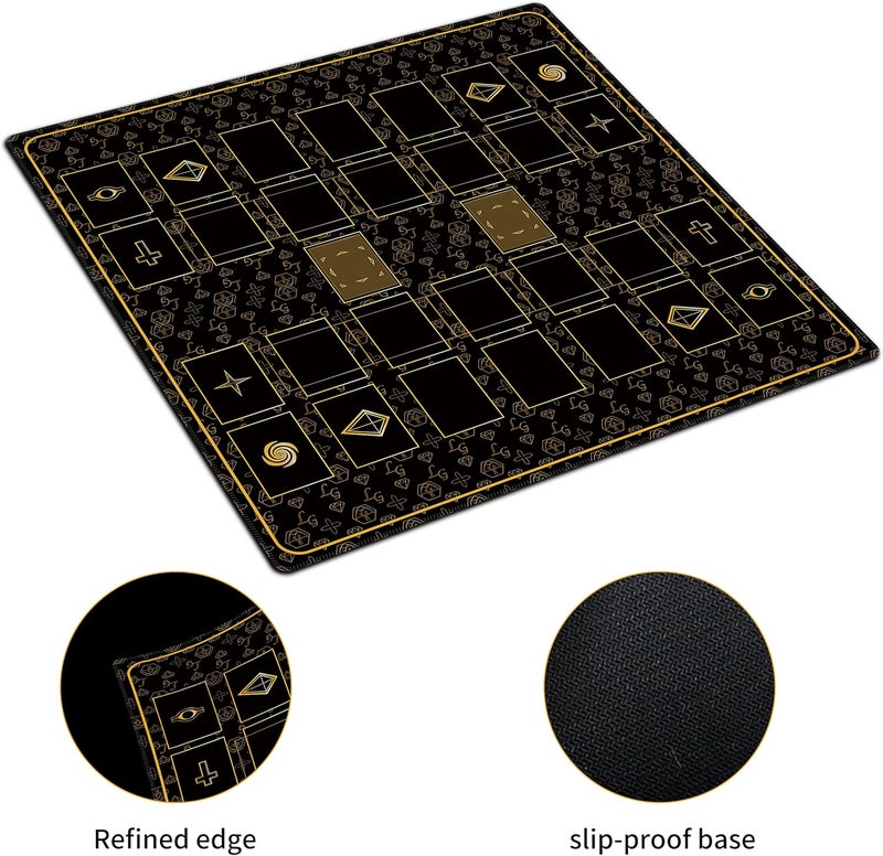 Extalas Stitched for Yugioh Playmat, 2-Player, Master Rule Duel Field Zones, Large Card Game Mat, Original Art Designs & Accessories (Golden) - Image 4